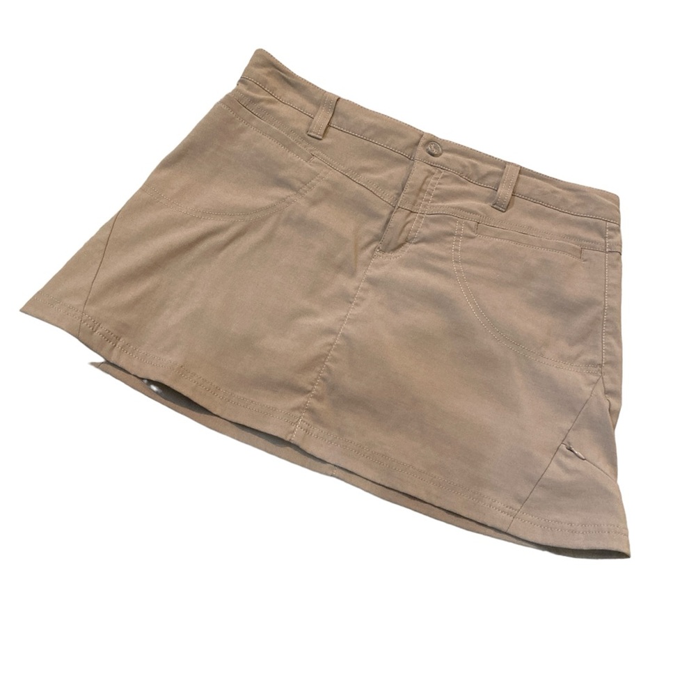 Athleta Khaki Athletic Skort Hiking Pickleball Tennis Pockets Size 6P